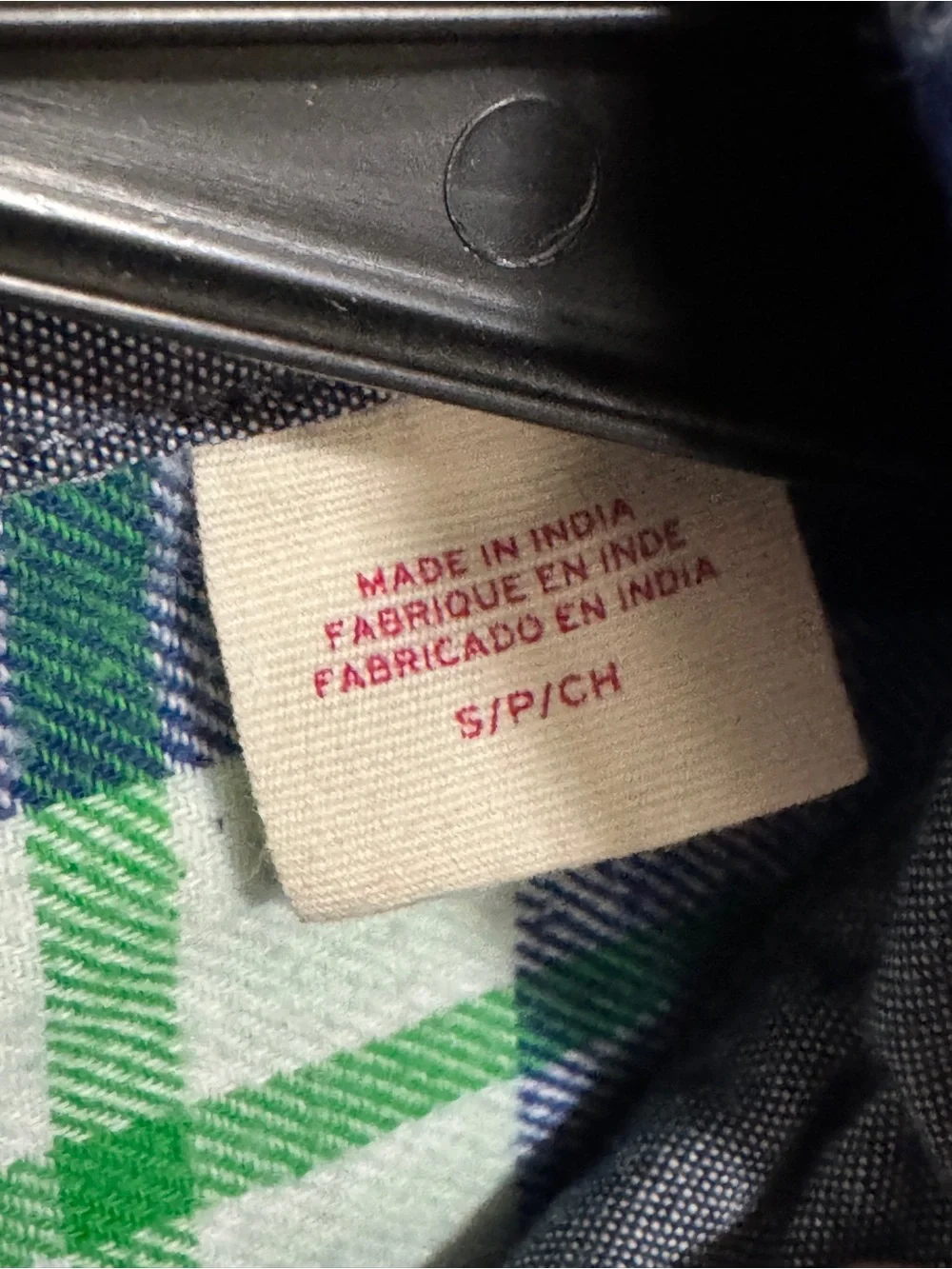 Levi's Blue, Navy & Green Plaid Button-Down Shirt